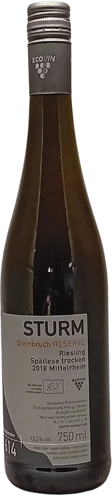 Sturm Riesling Spätlese trocken RESERVE Steinbruch 2018